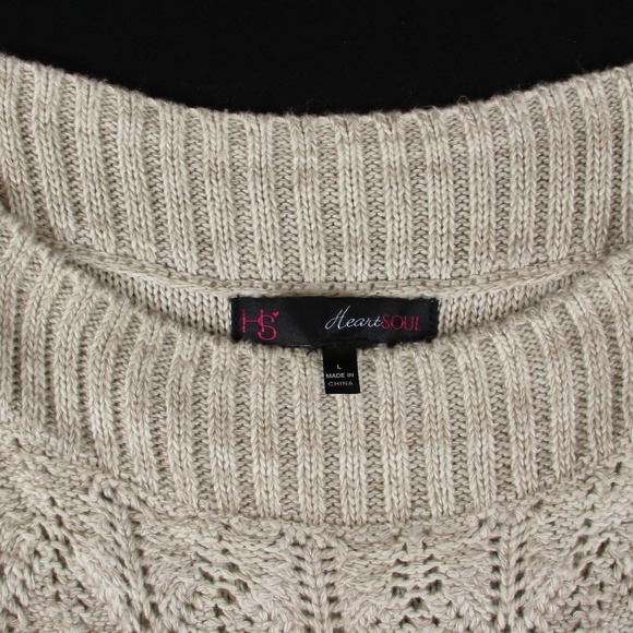 SOLD - HeartSoul Knitted Oatmeal Sweater Dress - Picture 4 of 4